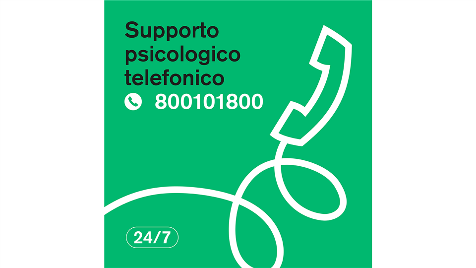 Supporto psicologico telefonico  24/7